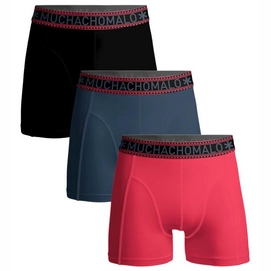 Boxershort Muchachomalo Men Short Solid Pink/Blue/Black (3-Pack)-S