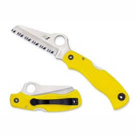 Folding Knife Spyderco Saver Salt Serrated Yellow