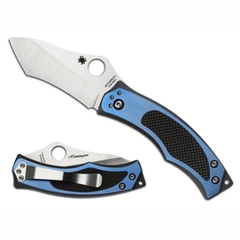 Folding Knife Spyderco Vrango Titanium Blue