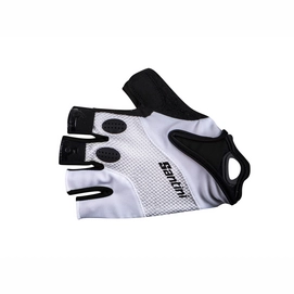 Fietshandschoen Santini Atom Summer Gloves White