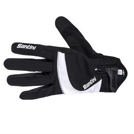 Fietshandschoenen Santini Studio Mid Season Gloves Black