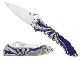 Vouwmes Mike Draper Folder Plain Blauw Spyderco
