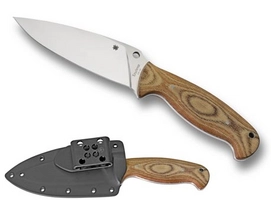 Survival Knife Spyderco Temperance 2 Wood
