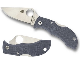 Vouwmes ManBug Gray Super Blue PE Grijs Spyderco