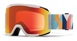 Masque de ski Smith Squad Evan Hecox / ChromaPop Everyday Red Mirror Blanc