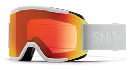 Skibrille Smith Squad White Vapor / ChromaPop Everyday Red Mirror
