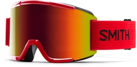 Skibrille Smith Squad Fire Frame/Red Sol X Mirror/Yellow Lens