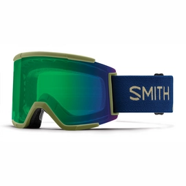 Skibril Smith Squad Xl Navy Camo Split / ChromaPop Everyday Green Mirror