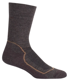 Sokken Icebreaker Mens Hike+ Heavy Crew Earthen Heather Bark Dark Straw