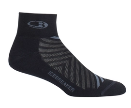 Hardloopsokken Icebreaker Mens Run+ Light Mini Black Monsoon
