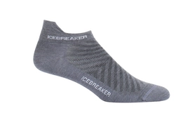 Hardloopsokken Icebreaker Mens Run+ Ultra Light Micro Twister Heather White