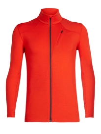 Gilet Icebreaker Men Fluid Zone LS Zip Chili Red Monsoon