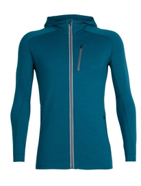 Gilet Icebreaker Men Quantum LS Zip Hood Poseidon Timberwolf