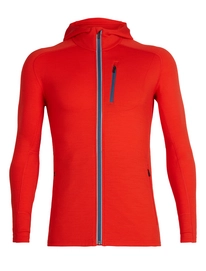 Gilet Icebreaker Men Quantum LS Zip Hood Chili Red Thunder