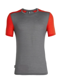 T-Shirt Icebreaker Homme Sphere SS Crewe Timberwolf Chili Red