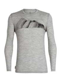 Longsleeve Icebreaker Men Tech Lite Crewe Remarkables Metro Heather