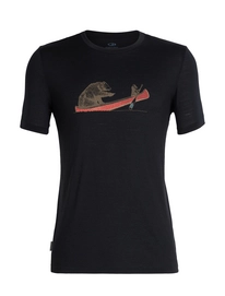T-Shirt Icebreaker Homme Tech Lite SS Crewe Canoe Companions Black