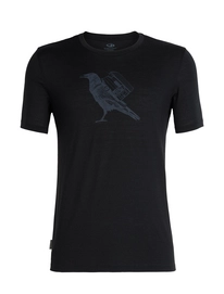 T-Shirt Icebreaker Tech Lite SS Crewe Ravencamp Schwarz Herren