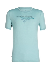 T-Shirt Icebreaker Homme Tech Lite SS Crewe Running Wolf Hydro