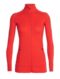 Gilet Icebreaker Women Fluid Zone LS Zip Ember