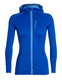 Gilet Icebreaker Women Quantum LS Zip Hood Marine Cove