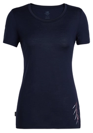 T-Shirt Icebreaker Femme Tech Lite SS Low Crewe Panax Midnight Navy