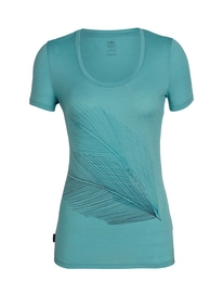 T-Shirt Icebreaker Femme Tech Lite SS Scoop Plume Ocean