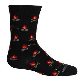 Chaussettes Icebreaker Kids Lifestyle Ultra Light Crew Campfires Black