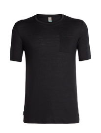 T-Shirt Icebreaker Men Solace SS Pocket Crewe Black