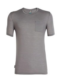 T-Shirt Icebreaker Solace SS Pocket Crewe Timberwolf Heather Herren