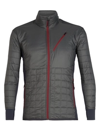 Gilet Icebreaker Men Helix LS Zip Timberwolf Black