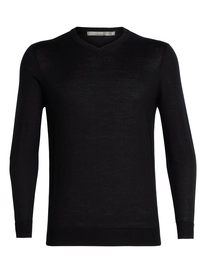 Pull Icebreaker Men Quailburn V Sweater Black