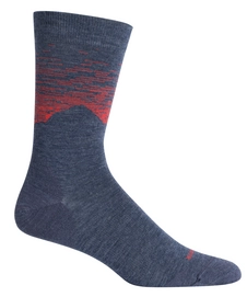 Chaussettes Icebreaker Lifestyle Fine Gauge Crew Cook By Night Fathom Heather Chili Red