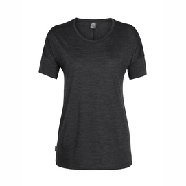 T-Shirt Icebreaker Womens Solace SS Low Crewe Black Heather
