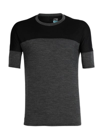 T-Shirt Icebreaker Homme Kinetica SS Crewe Black Heather Black