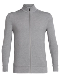 Gilet Icebreaker Men Momentum LS Zip Fossil Snow Heather