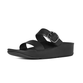 FitFlop Stack Slide Leather Black