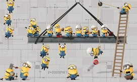Muursticker RoomMates Minions Stickerbehang