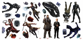 Muursticker RoomMates Avengers: Black Panther  Characters