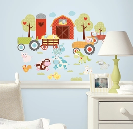 Muursticker RoomMates Happi Barnyard