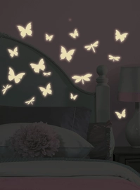 Muursticker RoomMates Vlinder & Libelle Glow