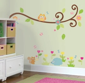 Muursticker RoomMates Happi-Scroll Branch