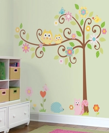 Muursticker RoomMates Happi Scroll Tree