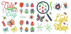 Muursticker RoomMates Colourful Bugs