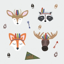 Muursticker RoomMates Sleepy Woodland Animals