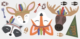 Muursticker RoomMates Sleepy Woodland Animals