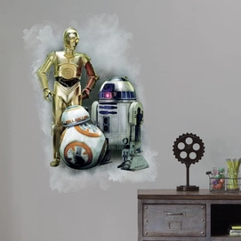 Muursticker Star Wars VII Robots