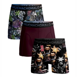 Boxershort Muchachomalo Men Shorts Rolling Stones Beatles Print/Print/Red (3-Pack)