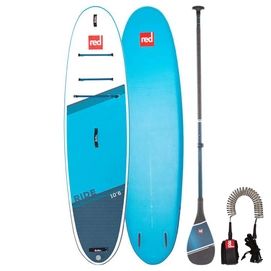 SUP-Board Red Paddle 10.6 Ride + Cruiser Tough Paddle + Coiled Leash Blue