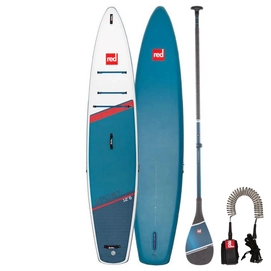 SUP-Board Red Paddle 12.6 Sport + Hybrid Tough Paddle + Coiled Leash Blue